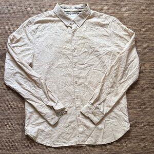 Denim & Flower Light Tan Casual Button-Down Shirt